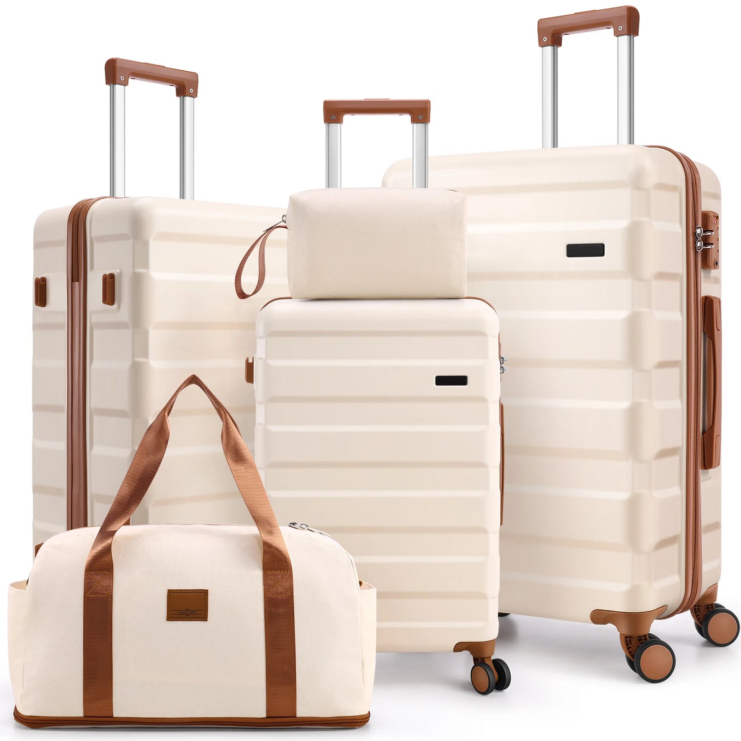 HOTEELCN Luggage Sets 3 Piece Durable Spinner Suitcase TSA Lock