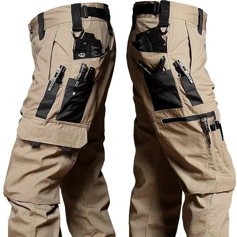 Tactical Work Pants Men Outdoor Cargo Trousers Water Resistant
