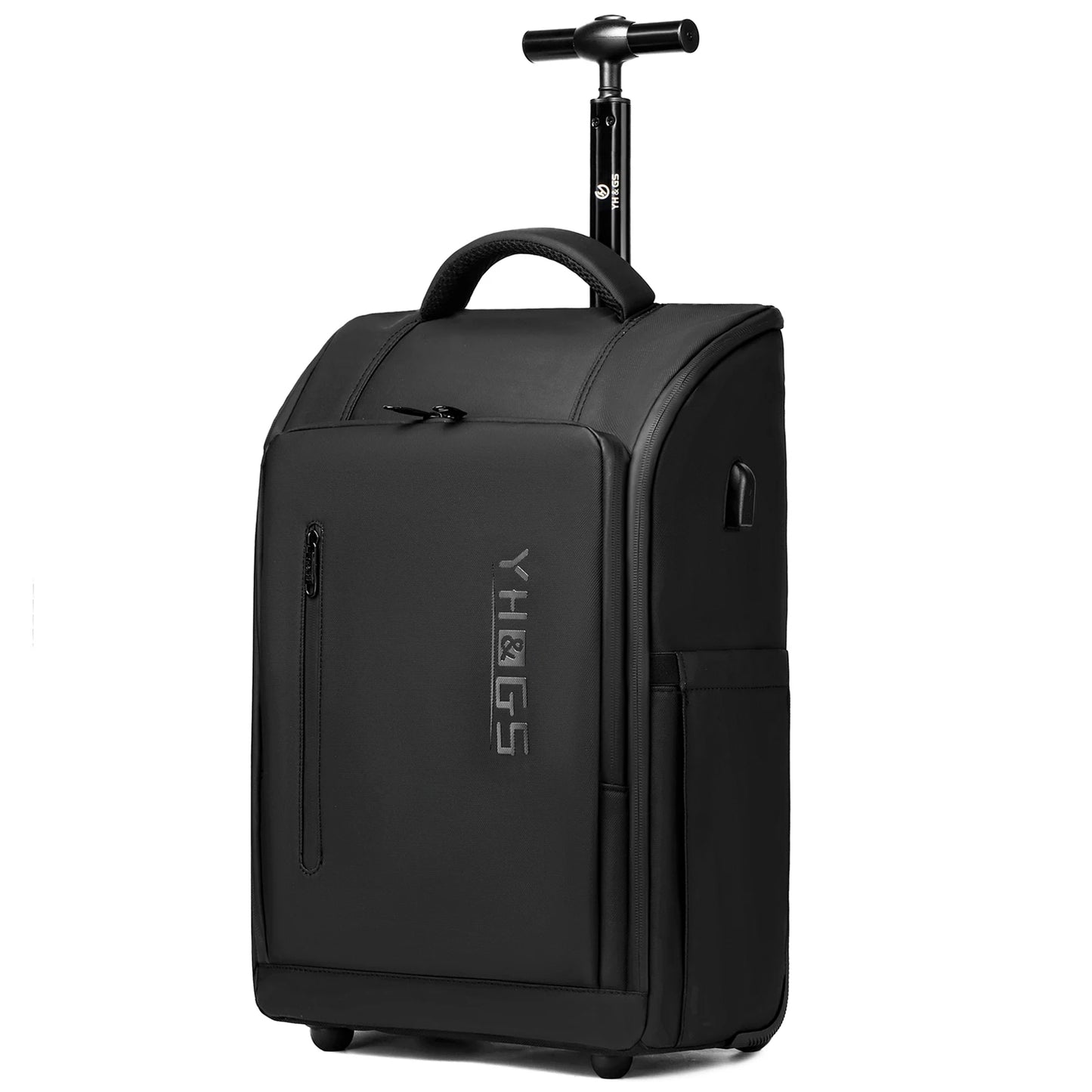 YH&GSCN RUCYEN Rolling Laptop Backpack USB Port Travel Luggage