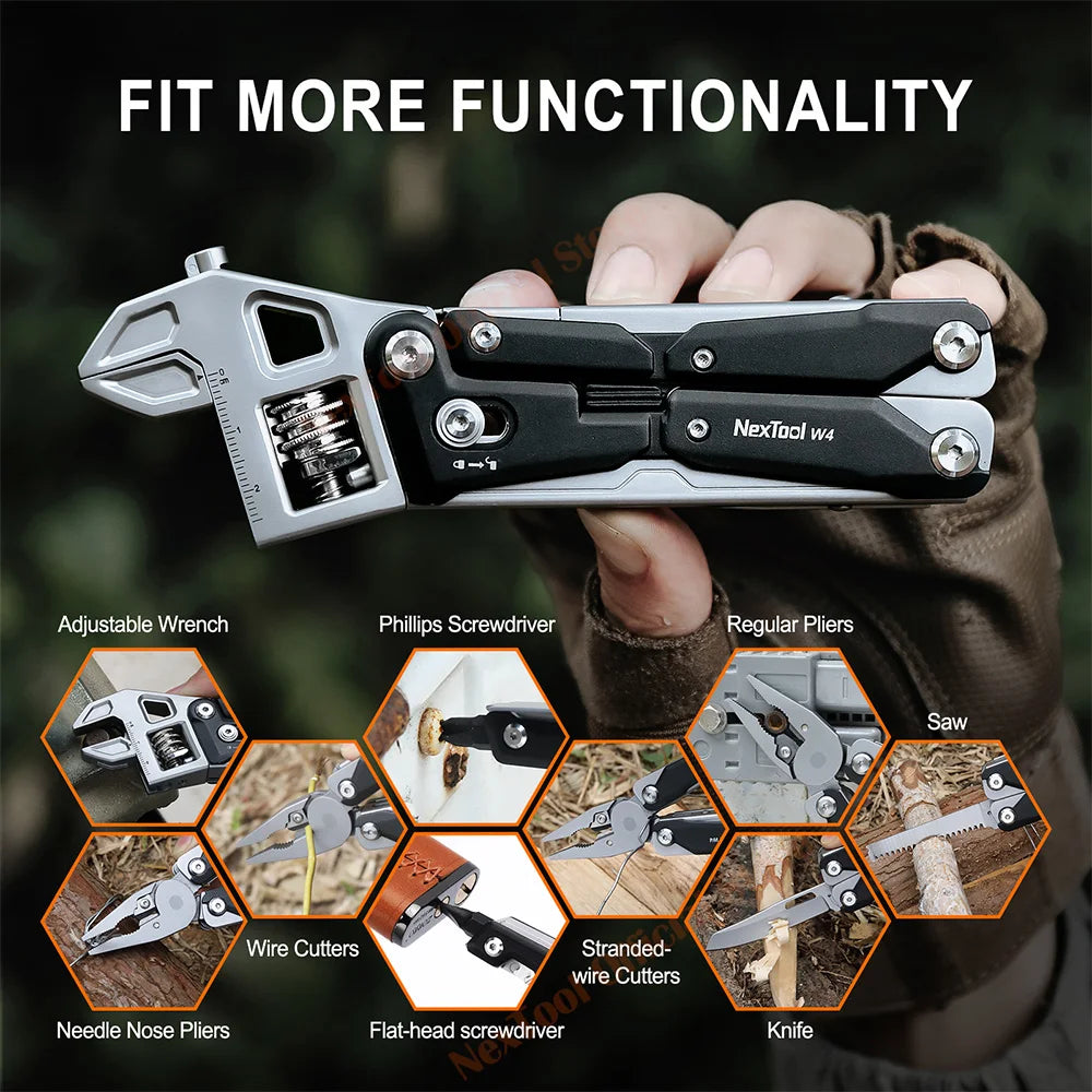 NexTool Multitool W4 11 In 1 Pliers Wrench Folding Knife Screwdriver Saw