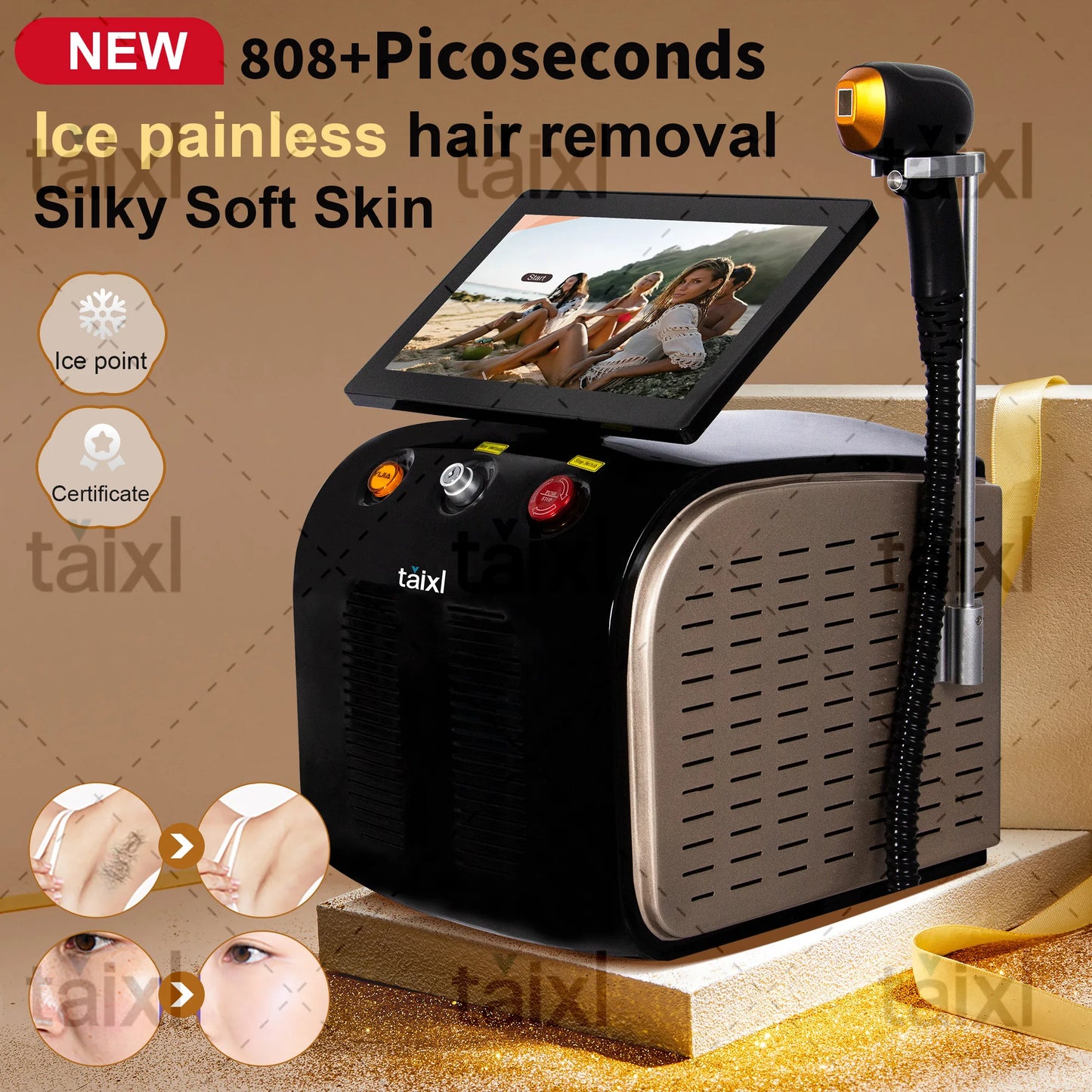 MYOSLIME 2in1 Soprano Titanium Diode Laser Hair Removal