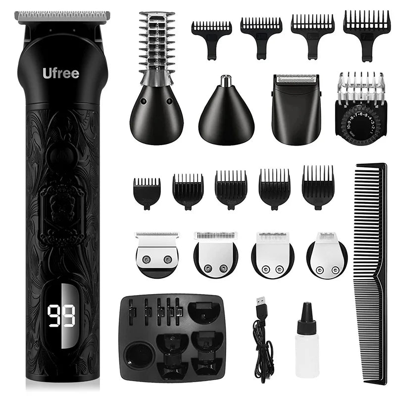 Ufree Beard Trimmer for Men Cordless Electric Razor Shaver Kit
