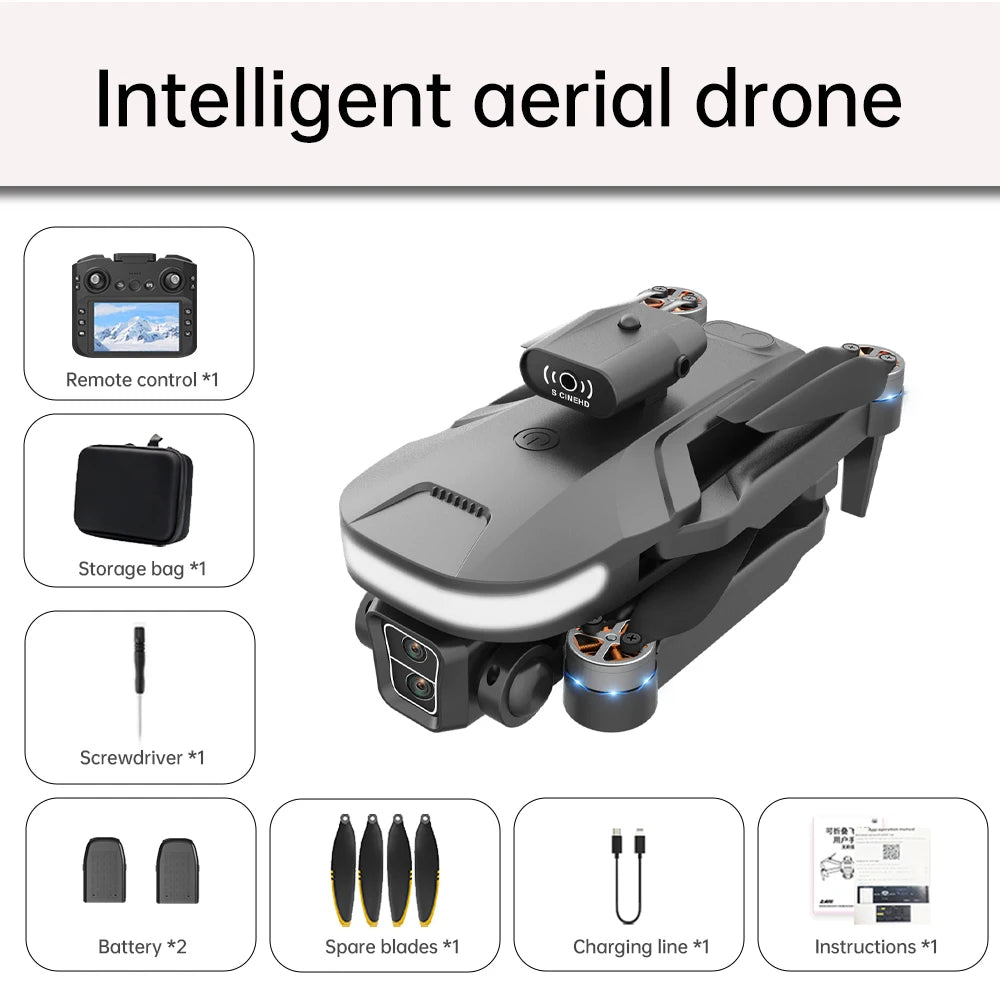 8K Dual Camera Drone With Remote And 360 Obstacle Avoidance