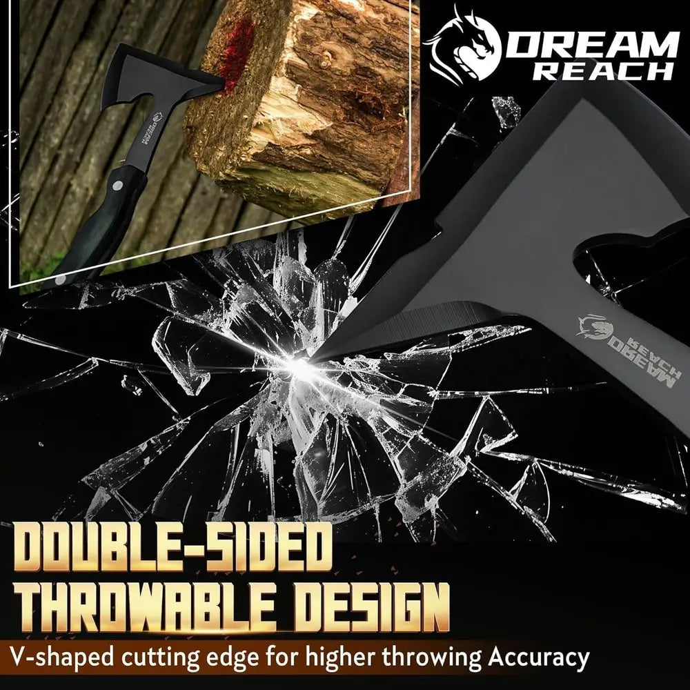 Three Piece High Carbon Steel Throwing Axe Set With Sheaths