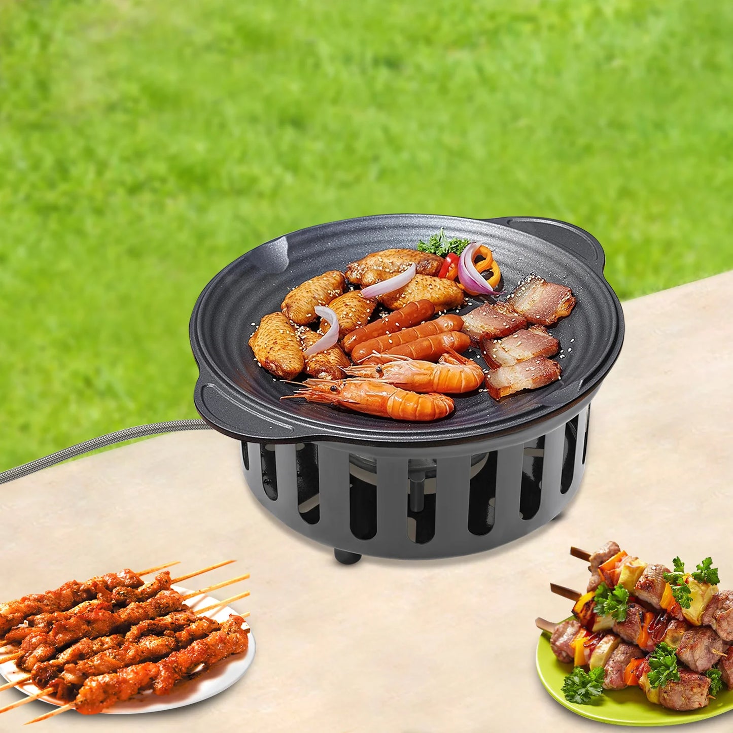 7 Core Camping Stove High Power Portable Gas Burner Ignition