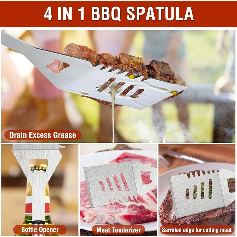 122 Piece BBQ Grill Set for Outdoor Cooking and Grilling