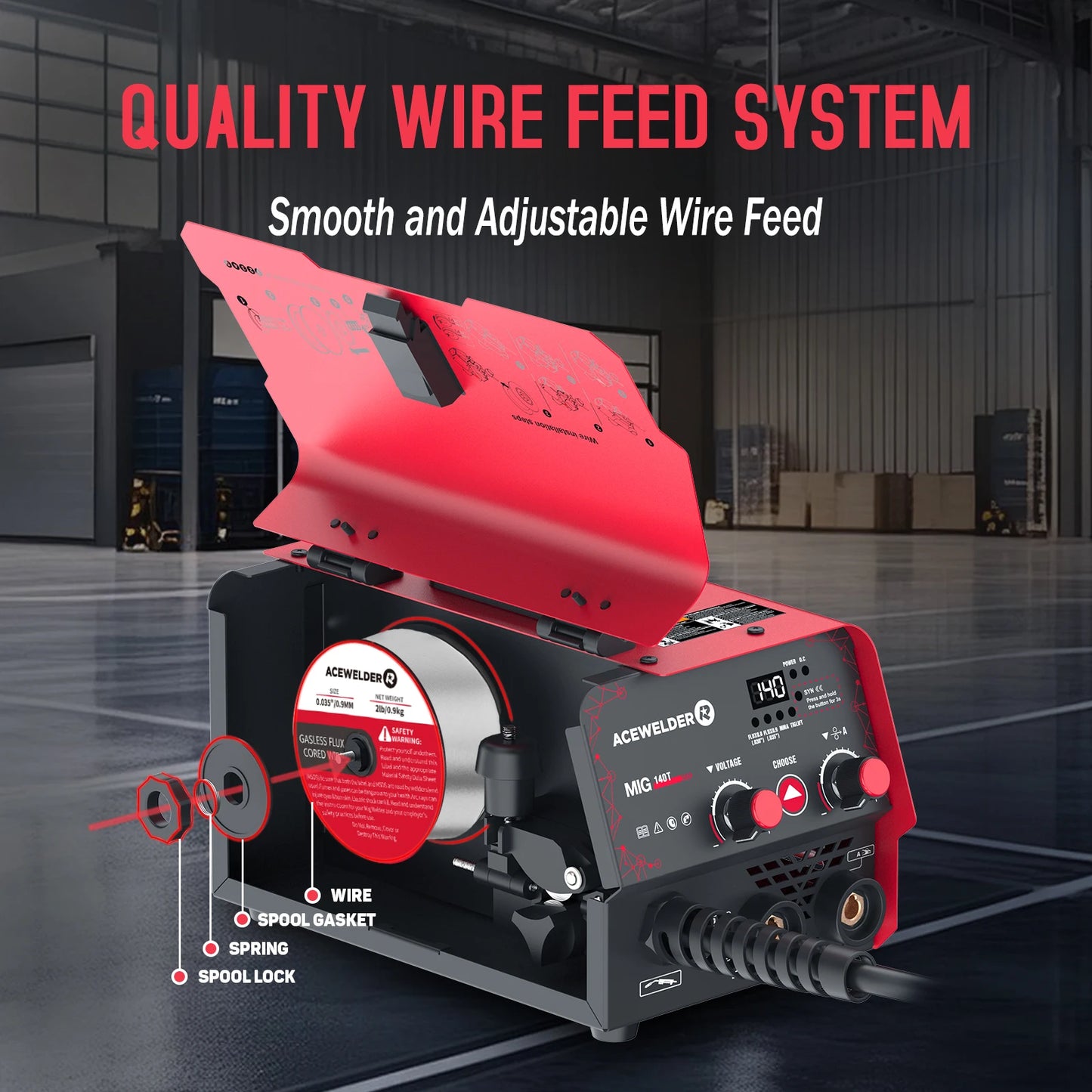 ACEWELDER 3 in 1 Welding Machine MIG ARC TIG 140A 110V IGBT