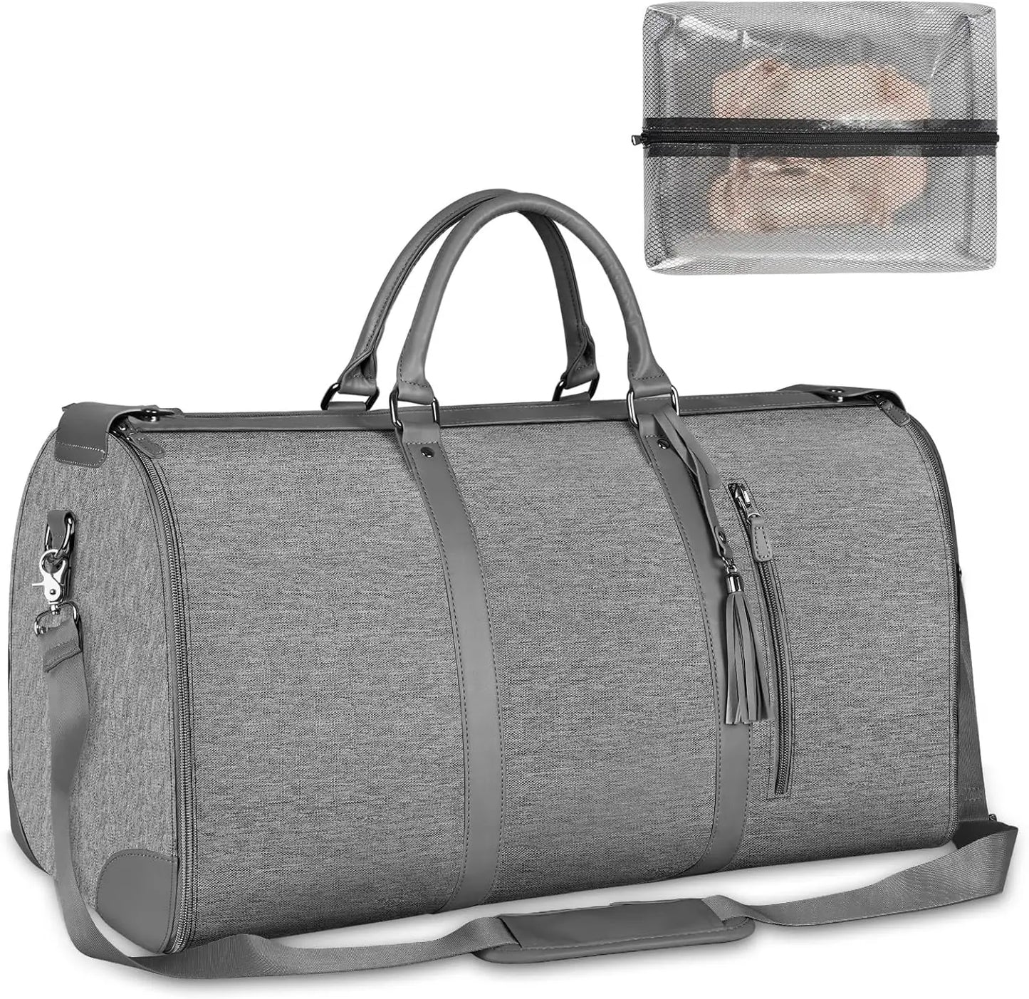 Convertible Travel Garment Duffle Bag With Shoe Pouch For Women