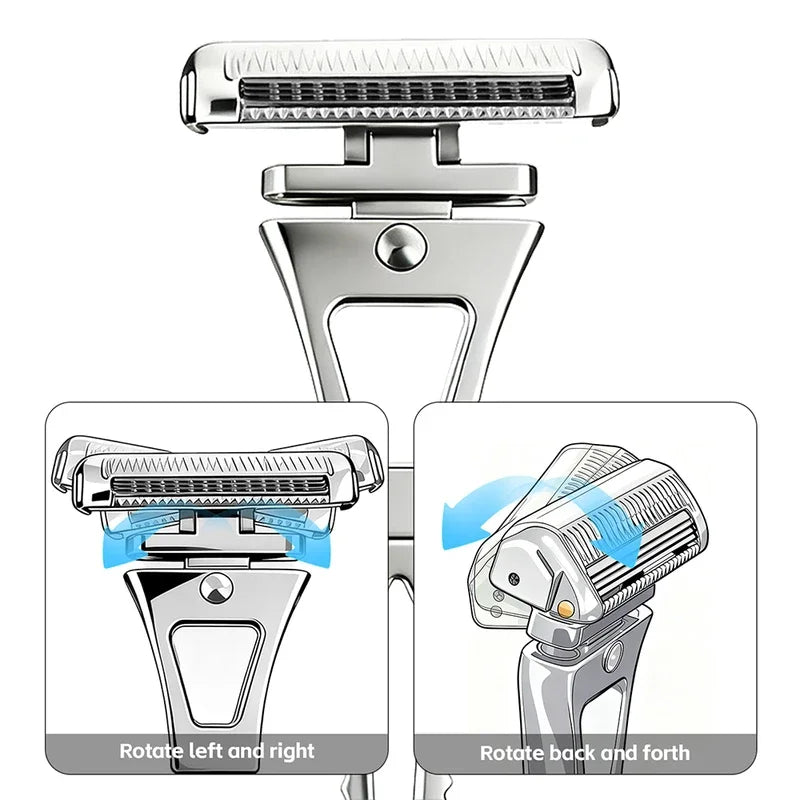 Shavcooo GP600 Glide 6.0 Pro Safety Razor Kit for Men