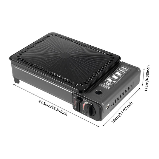 Portable Butane Gas Grill Stove Dual-Intake Camping