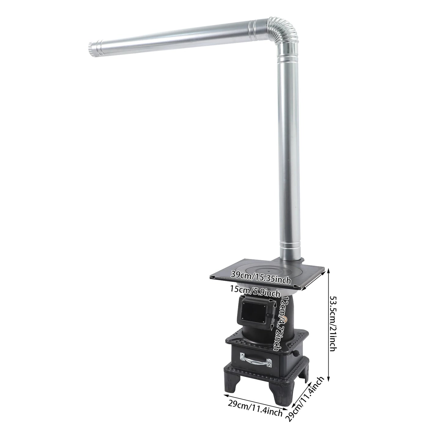 Camping Wood Stove Outdoor Cast Iron Coal Heater Kit