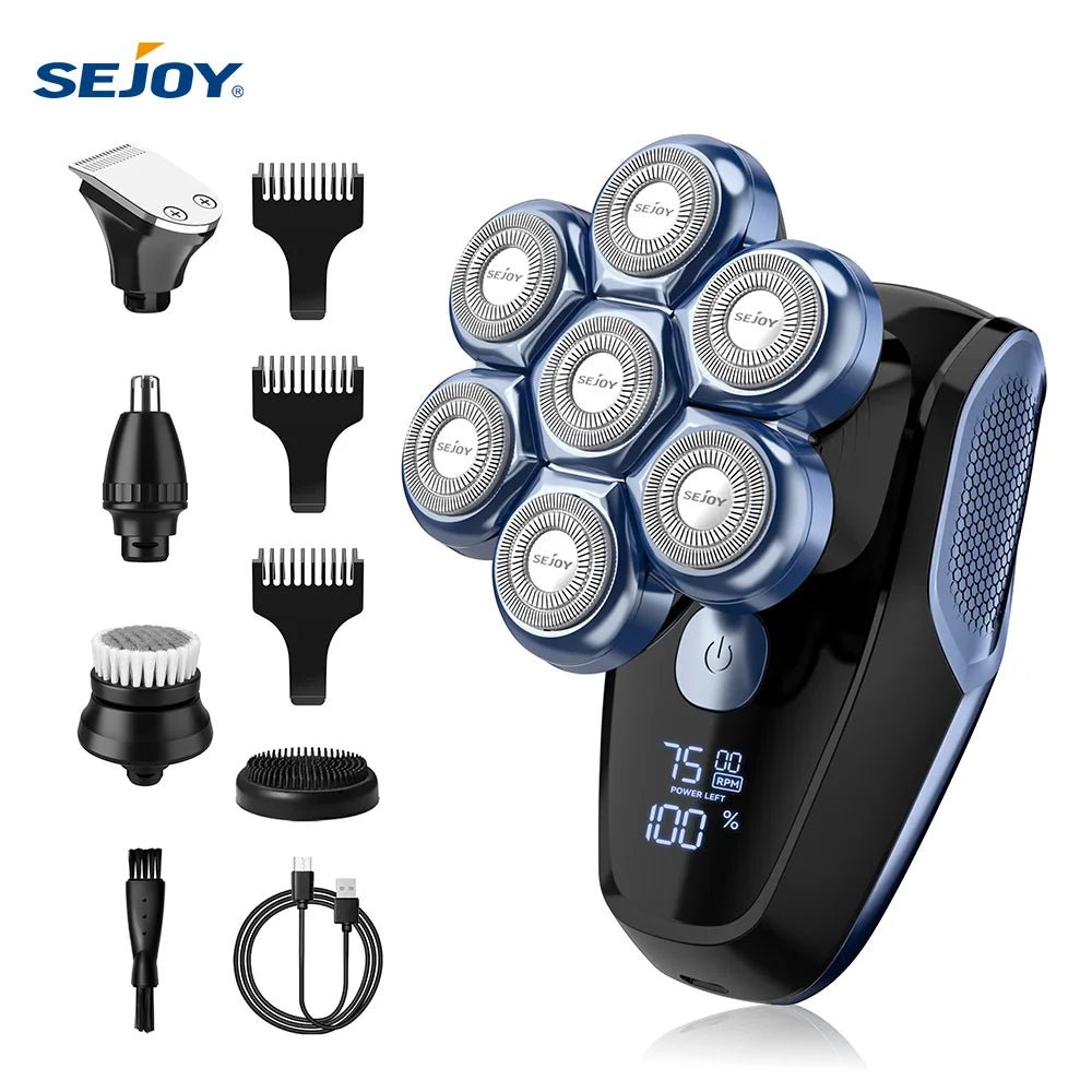 Sejoy 6 In 1 Electric Razor Men Waterproof Grooming Kit