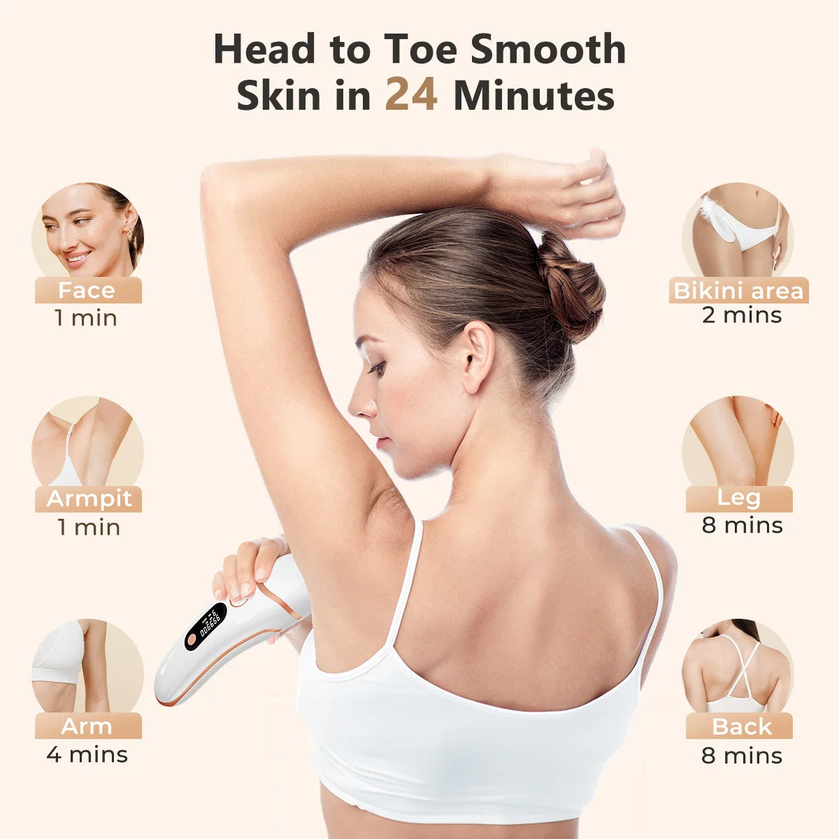 Totmizby IPL Epilator Laser Hair Removal 999000 Flashes Men Women