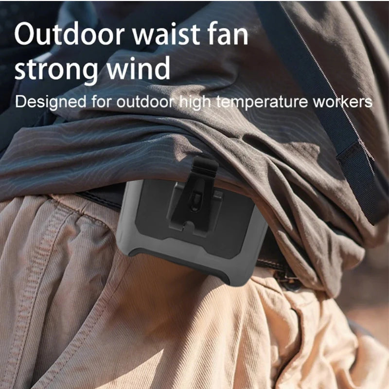 Portable Neck Fan With 10000mAh Battery And Waist Clip Flashlight