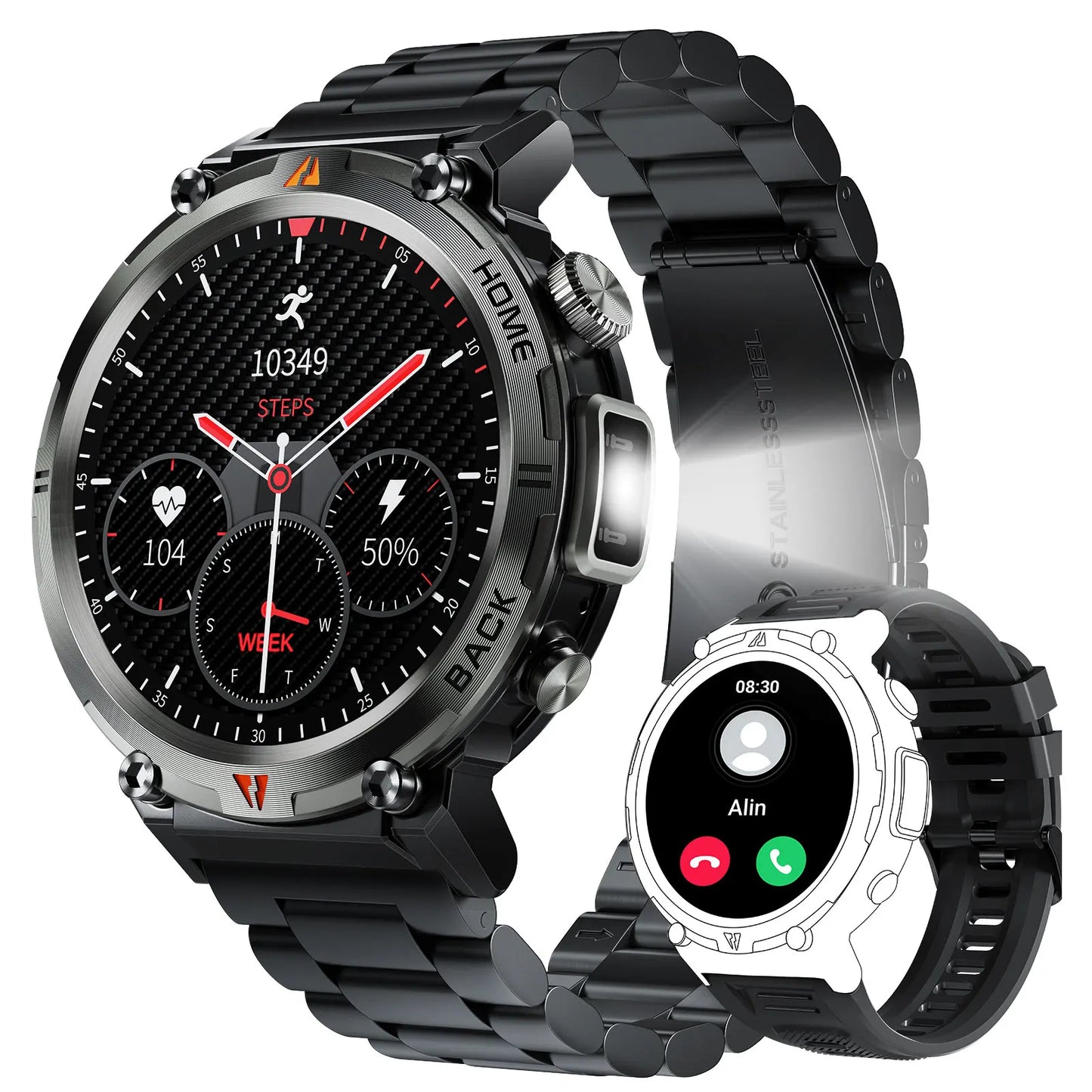 EIGIIS KE3 Smartwatch Bluetooth Call Full Touch Health Monitor