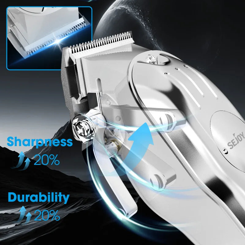 Sejoy Professional Hair Clipper Kit Cordless Trimmer Set for Men