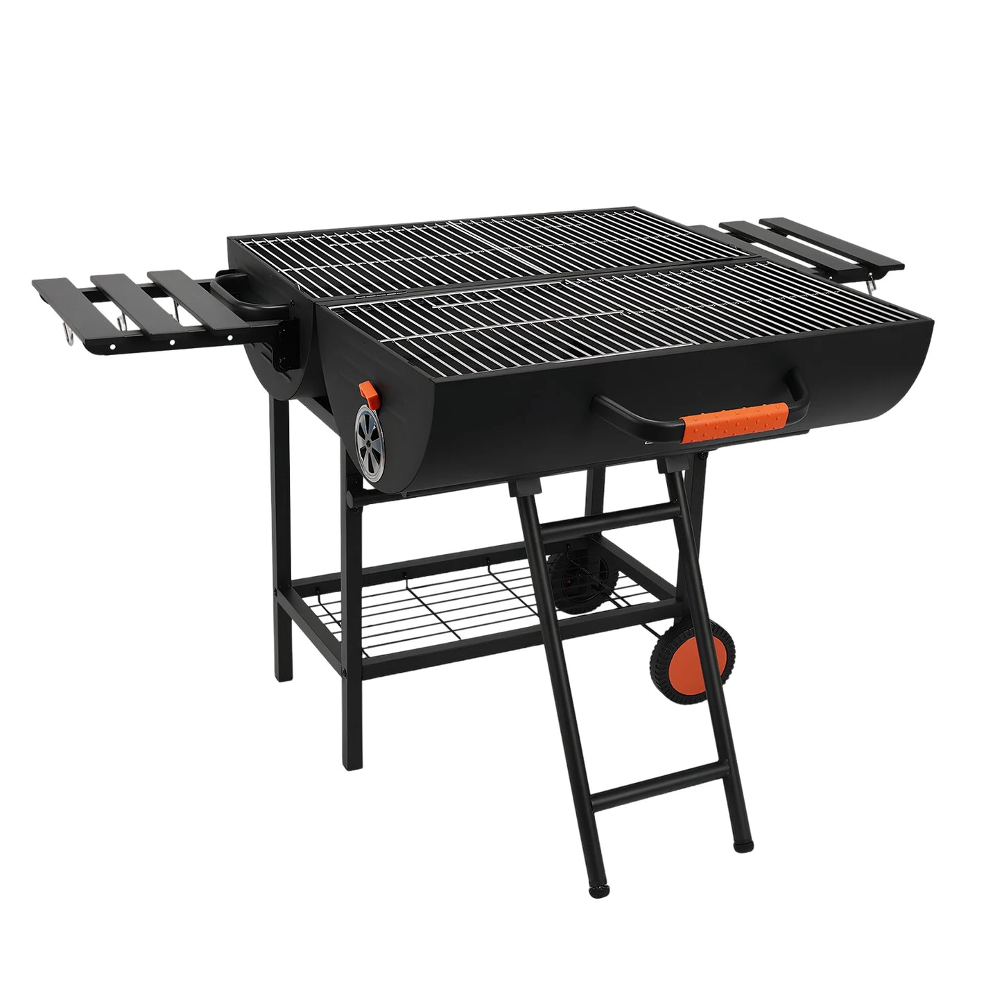 Portable Barrel Charcoal Grill For Camping And Backyard Outdoor Cooking
