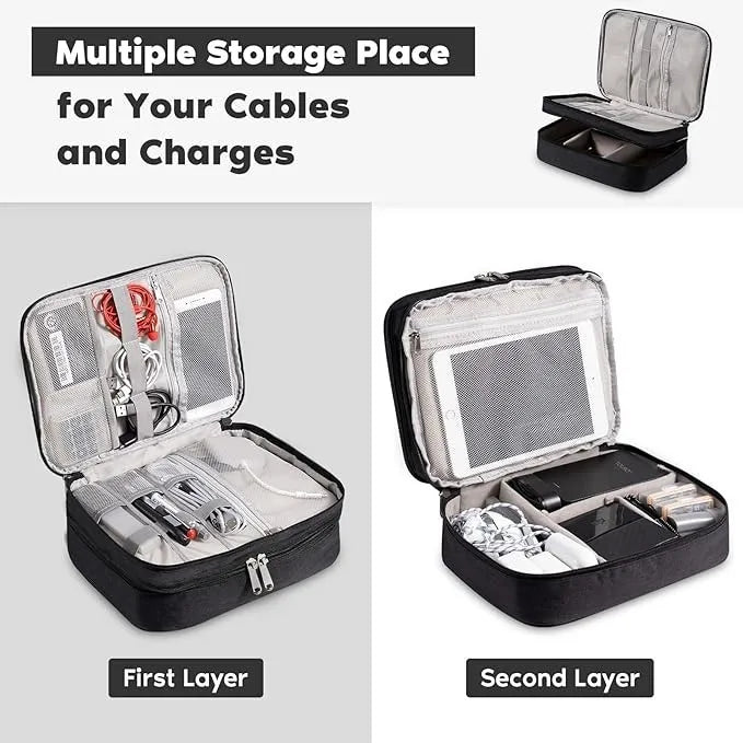 Portable Digital Storage Bag for USB Cables Travel Organizer