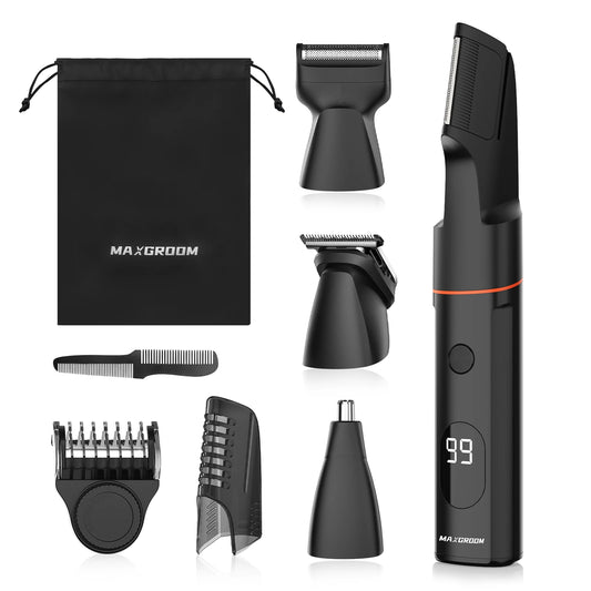 MAXGROOM 4 In 1 AlloverBody Hair Shaver Toolkit For Gentlemen