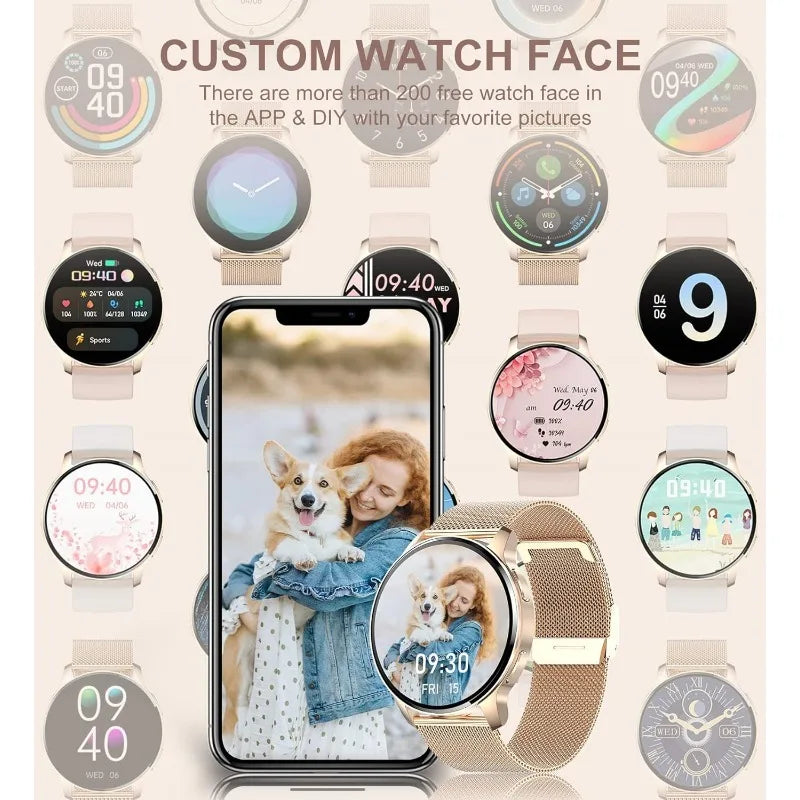 INNOFOVO Smartwatch For Women Answer Calls Fitness Tracker Waterproof