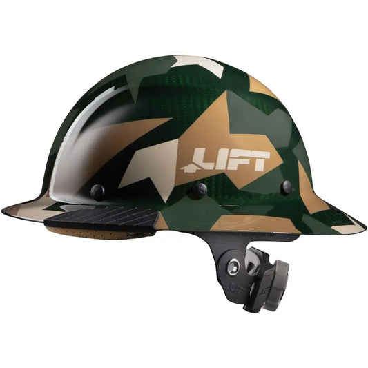XMSJ DAX Jungle Carbon Fiber Full Brim Hard Hat Safety