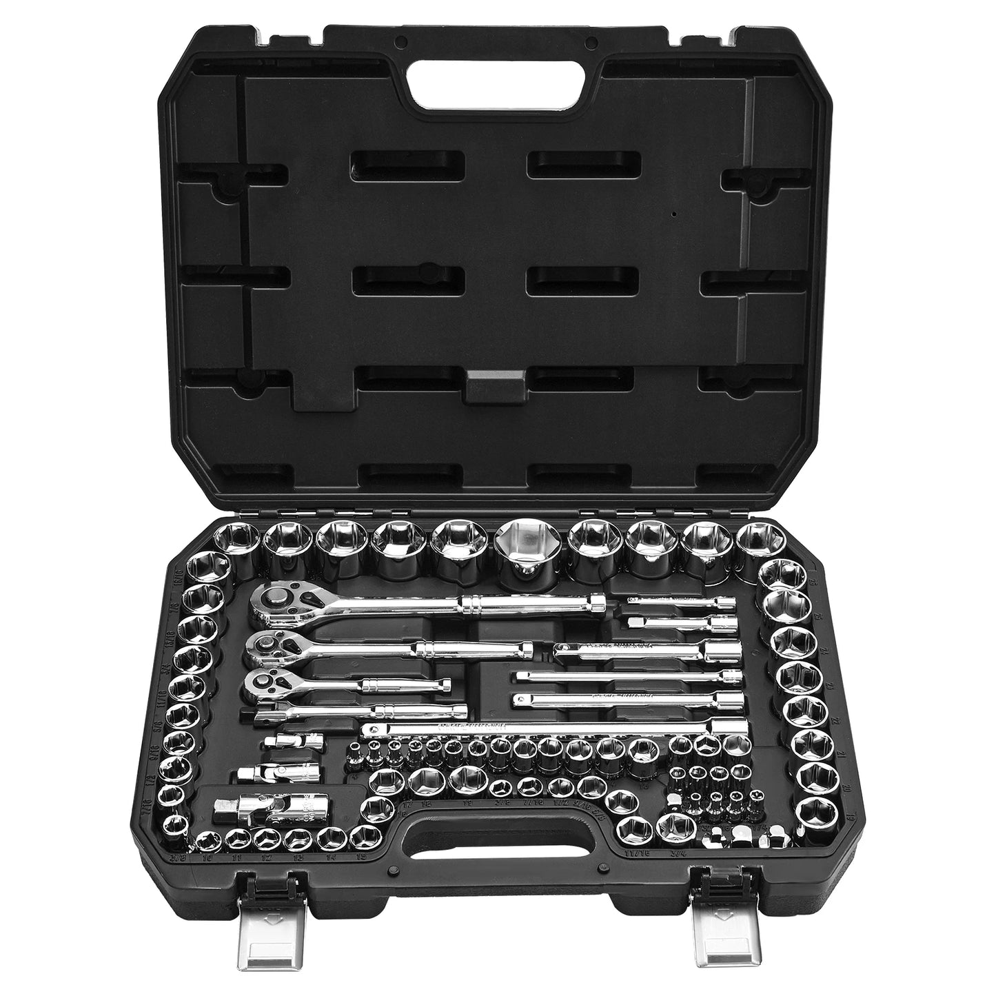 SucceBuy 86-Piece Socket Set 3/8 1/4 1/2 Inch Drive Ratchet SAE Metric