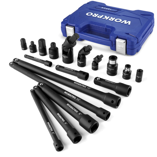 WORKPRO Drive Tool Accessory Set With Socket Adapters And Extensions