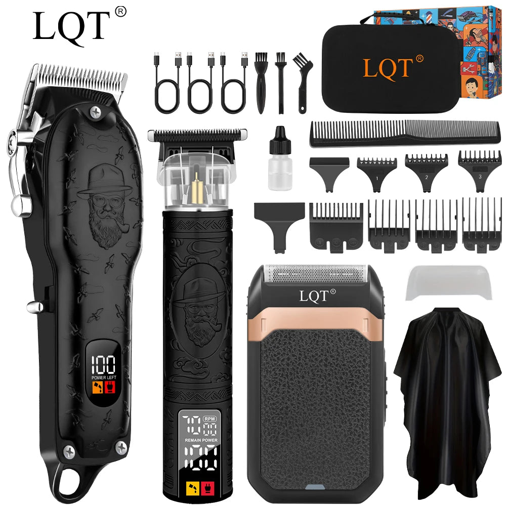 LQTElectric Cordless Hair Clipper and Shaver Set for Men