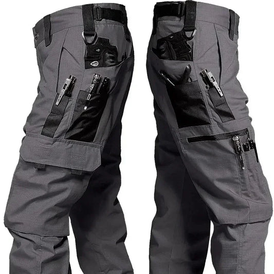 Tactical Work Pants Men Outdoor Cargo Trousers Water Resistant