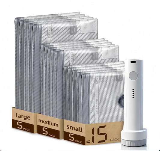 Vacuum Seal Bags For Clothing With Wireless Electric Pump Storage