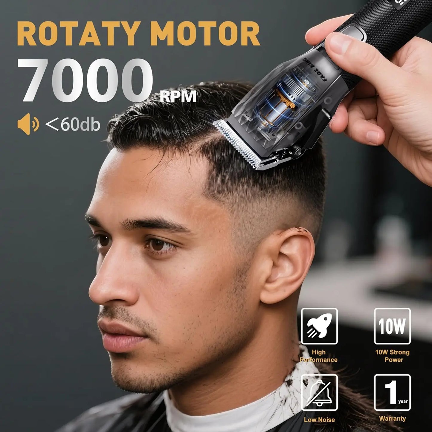 Professional Cordless Hair Clippers And Beard Trimmer Titanium Blade Kit