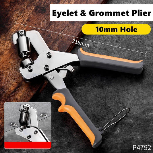 6mm 10mm Grommet Pliers Kit Tools Handheld Hand Press Metal Eyelet Hole Punch Plier for Leather Canvas Clothing DIY Tarp Ring