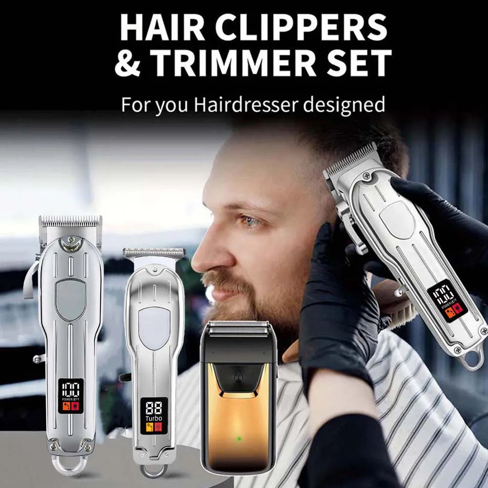 YUKU Hair Clipper Set for Men Cordless Beard Trimmer