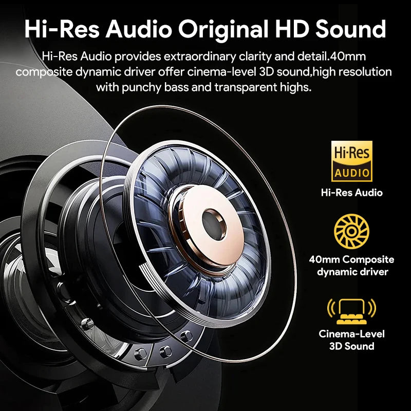 QCY H3 ANC Wireless Headphones With Bluetooth 5.4 Hi Res Audio
