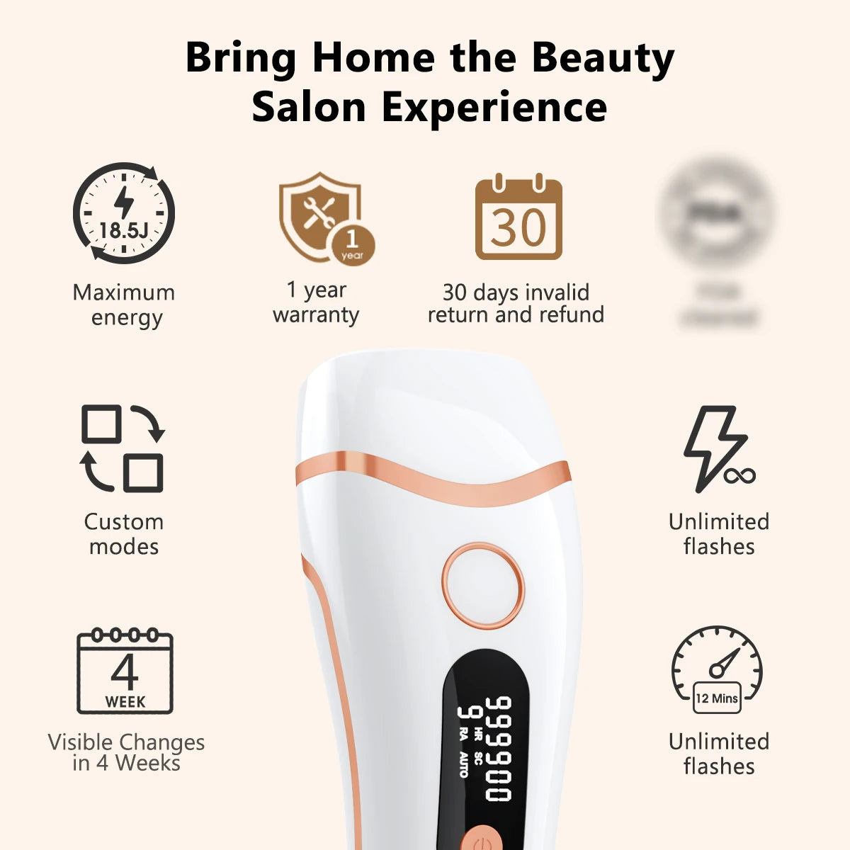 Totmizby IPL Epilator Laser Hair Removal 999000 Flashes Men Women