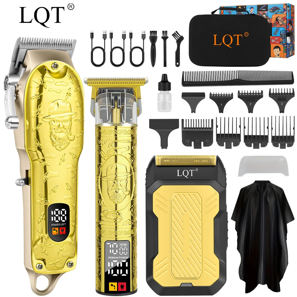 LQTElectric Cordless Hair Clipper and Shaver Set for Men