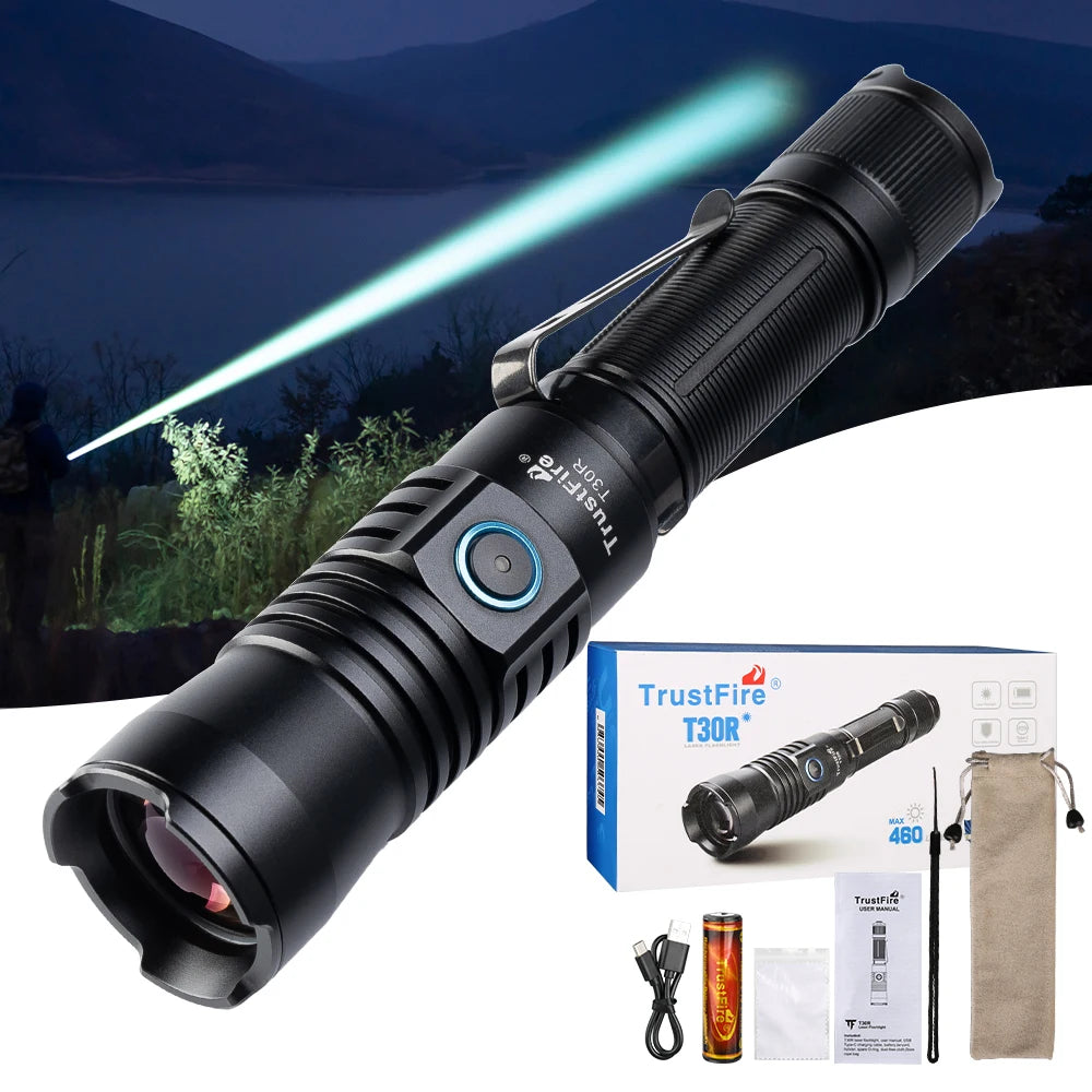 TrustFire T30R 1100M Flashlight USB Rechargeable 18650