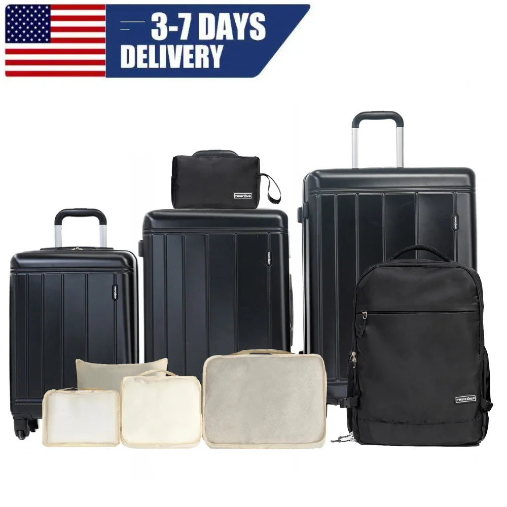 TRIPCOMPCN Luggage Set 3 Piece With Spinner Wheels TSA Lock