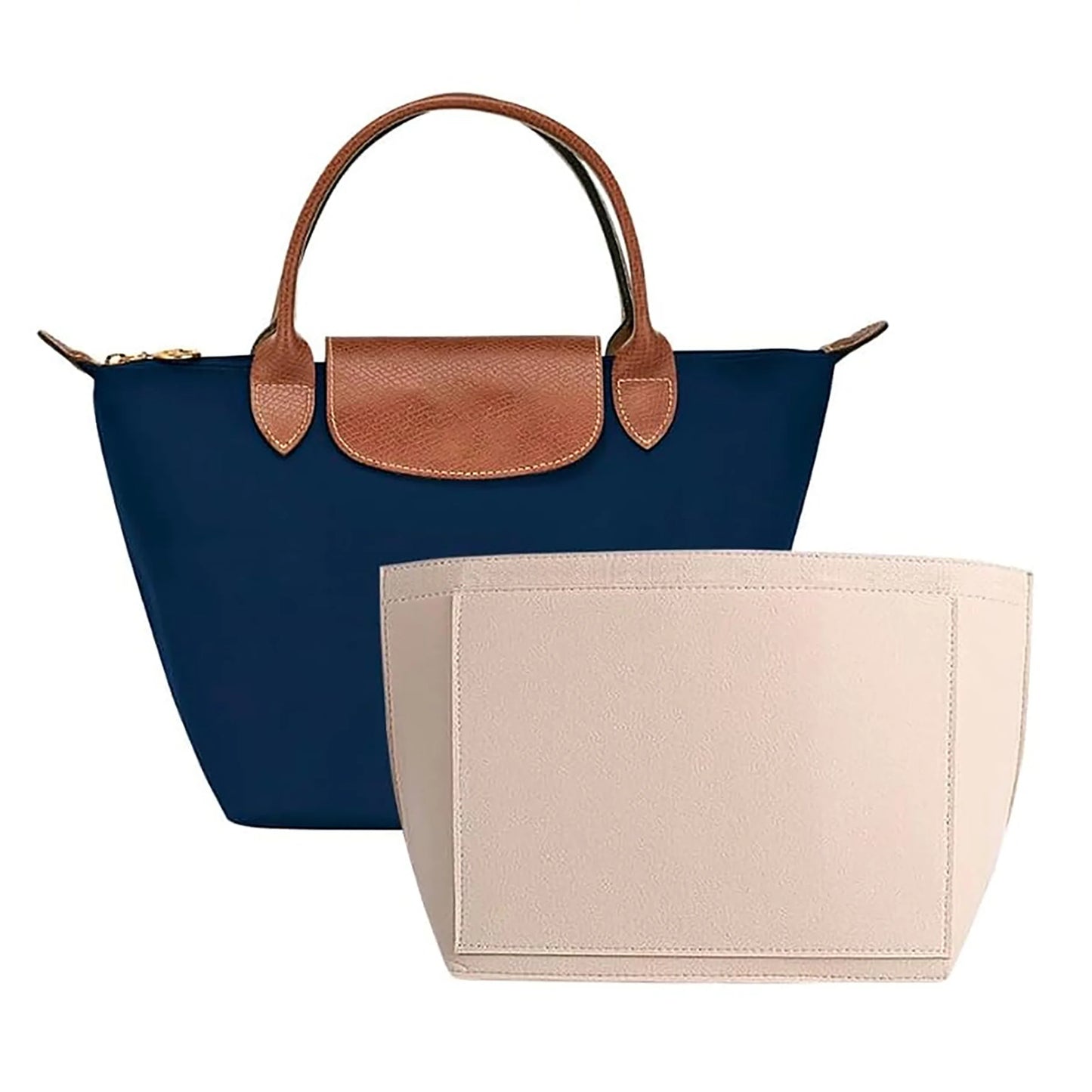 NONECN Felt Insert Bag For Longchamp Handbag Liner Organizer