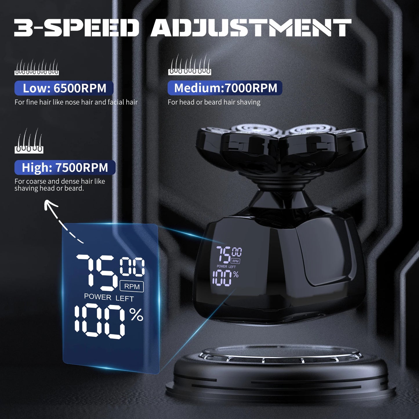 Sejoy 7D Head Shaver 6 In 1 Razor And Trimmer