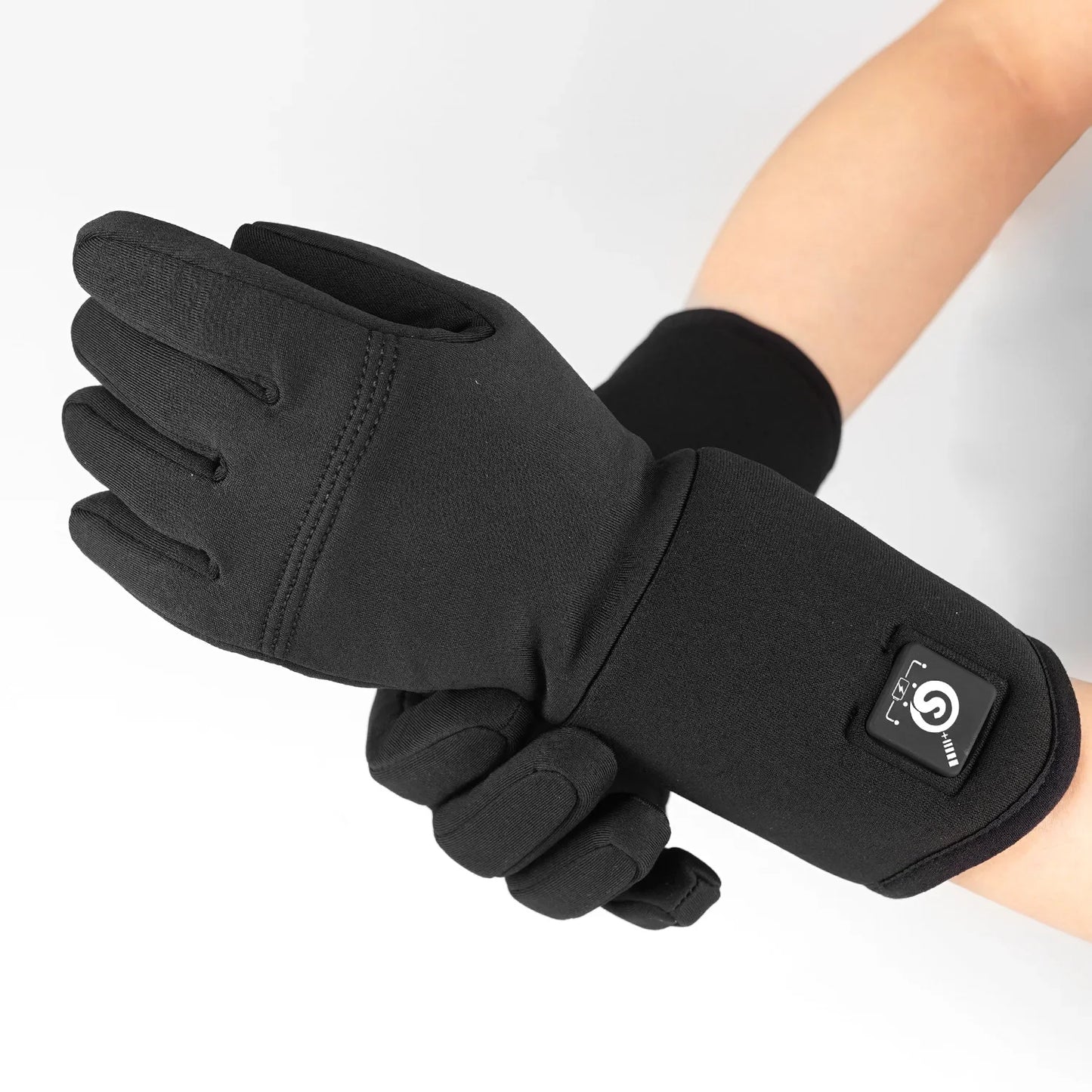 Snow Deer Winter Heated Gloves Goatskin Leather Windproof Rechargeable