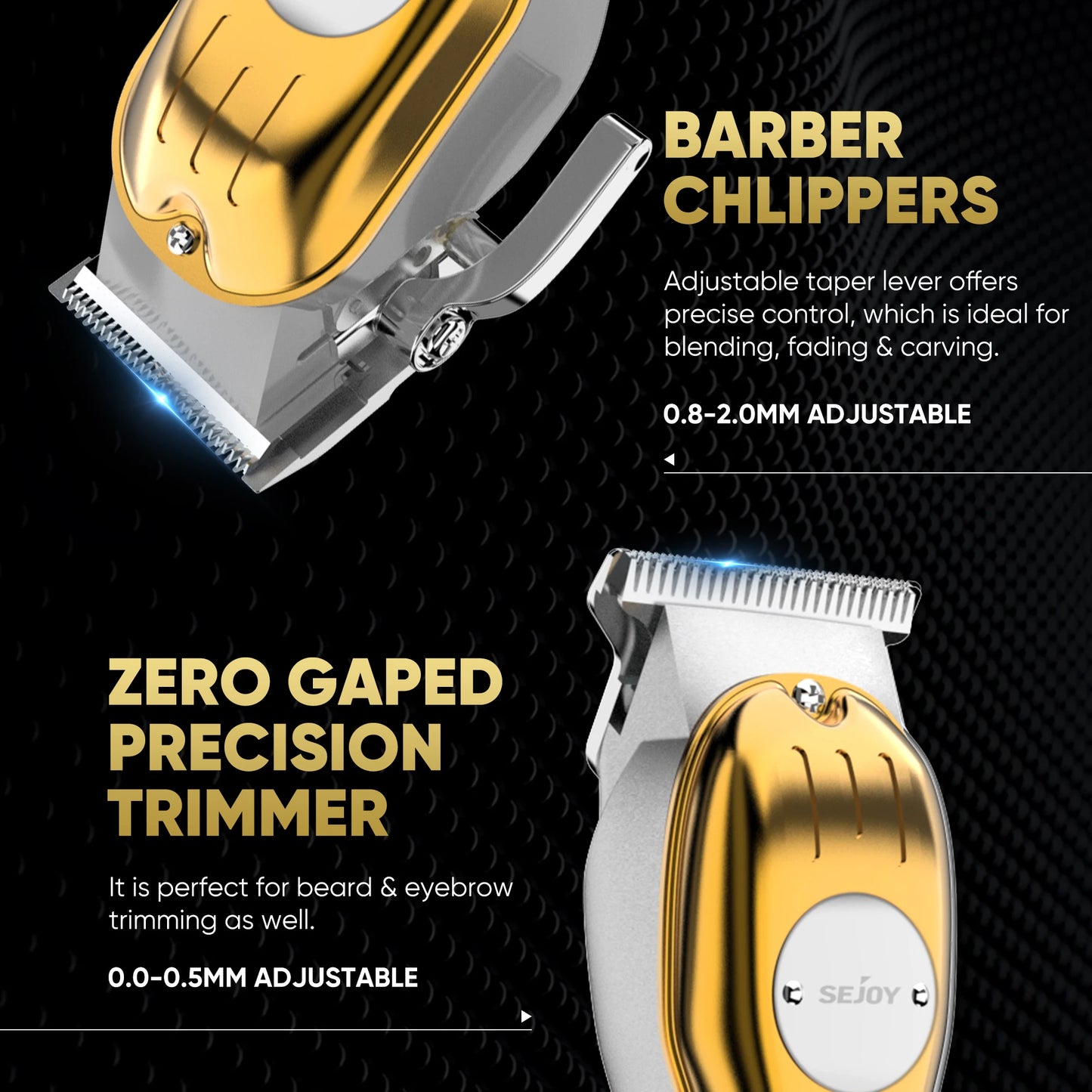 Sejoy Professional Hair Clipper Kit For Men Cordless Rechargeable