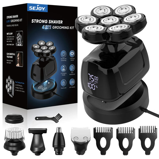Sejoy 7D Head Shaver 6 In 1 Razor And Trimmer