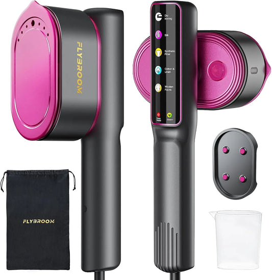 Travel Steamer for Clothes, 1200W Portable Steamer ＆ Iron 2 In 1, 13s Heat Up, LED Touch Display with 5 Modes, Large Ceramic