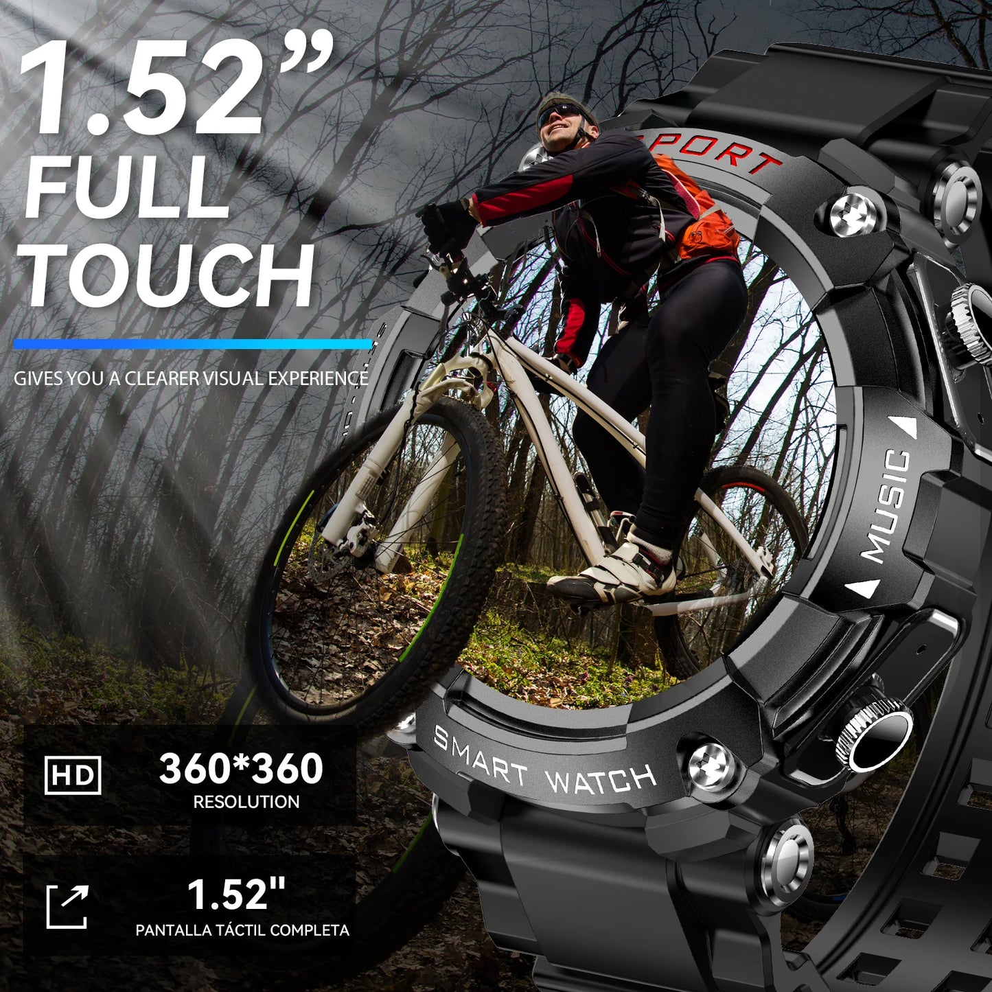 LaNikar Smart Watch AMOLED Display With Bluetooth Headset