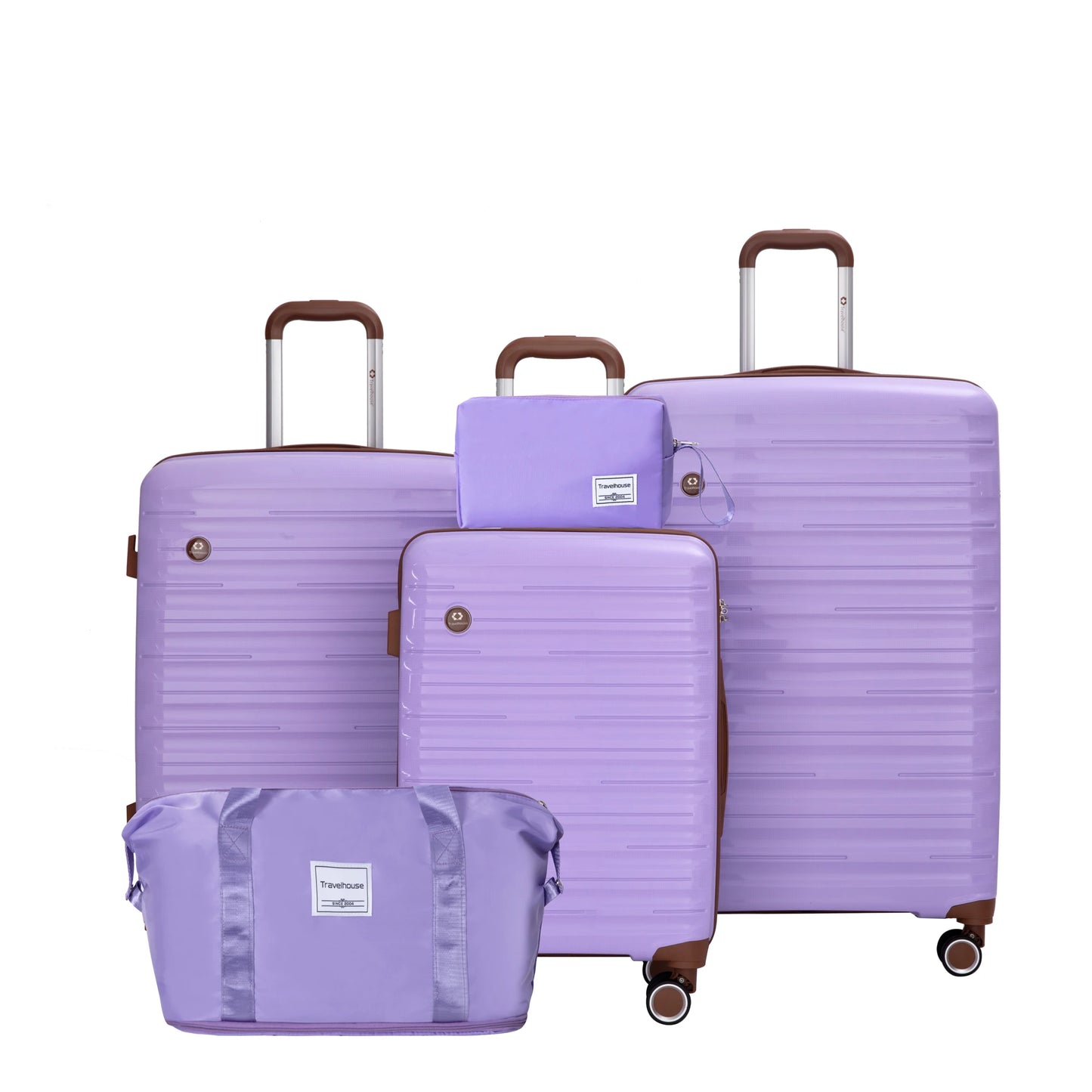 TravelhouseCN 5-Piece Luggage Set Hardcase Spinner Wheels TSA Lock