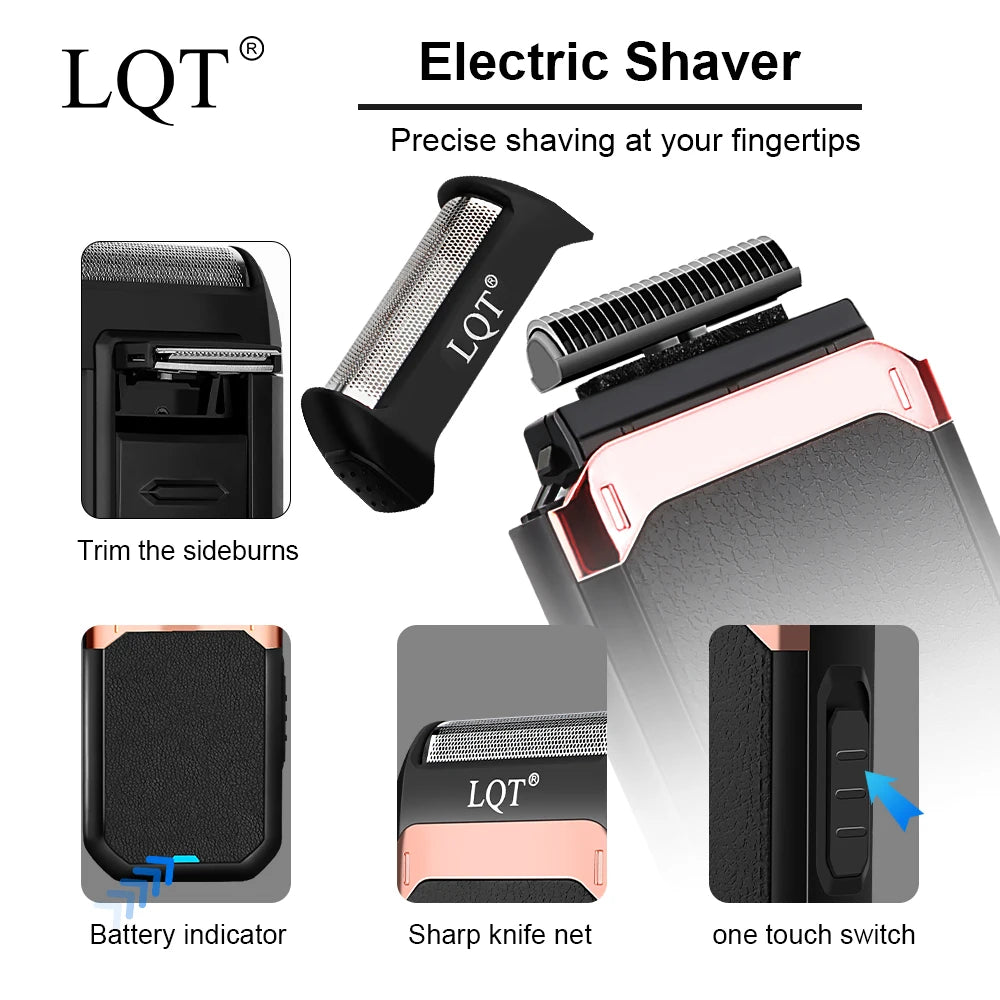 LQTElectric Cordless Hair Clipper and Shaver Set for Men
