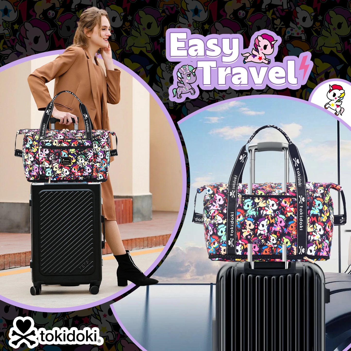 Tokidoki Unicorno Travel Duffle Bag for Short Trips