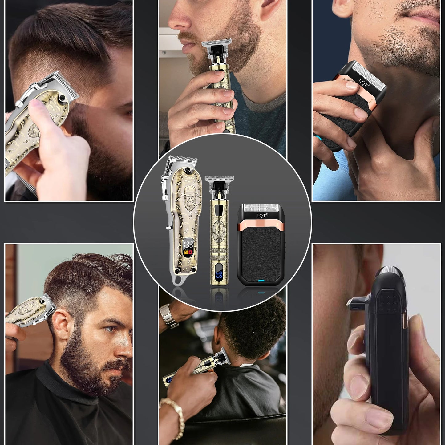 LQTElectric Cordless Hair Clipper and Shaver Set for Men