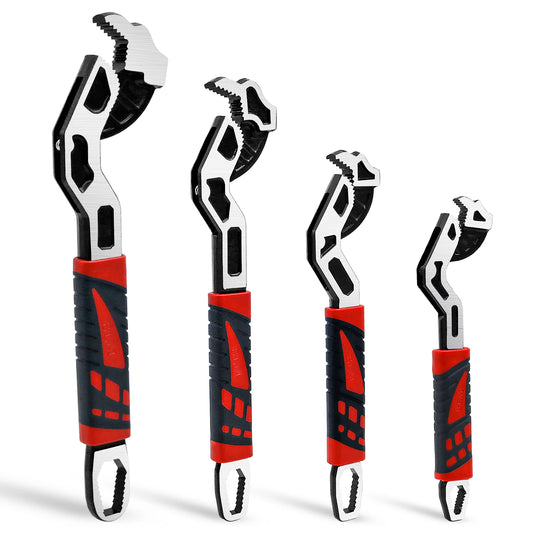 NIUXIANG Self-Locking And Adjustable Wrench Set With Non-Slip Handles